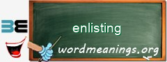 WordMeaning blackboard for enlisting